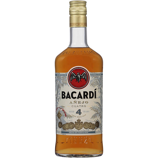 Bacardi Rum Anejo Cuatro (750 ml)