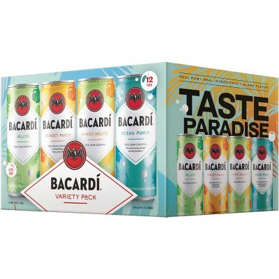 - to Sam\'s (12 can, Bacardi 12 Variety Club oz. Ready pk.) Pack fl. Drink