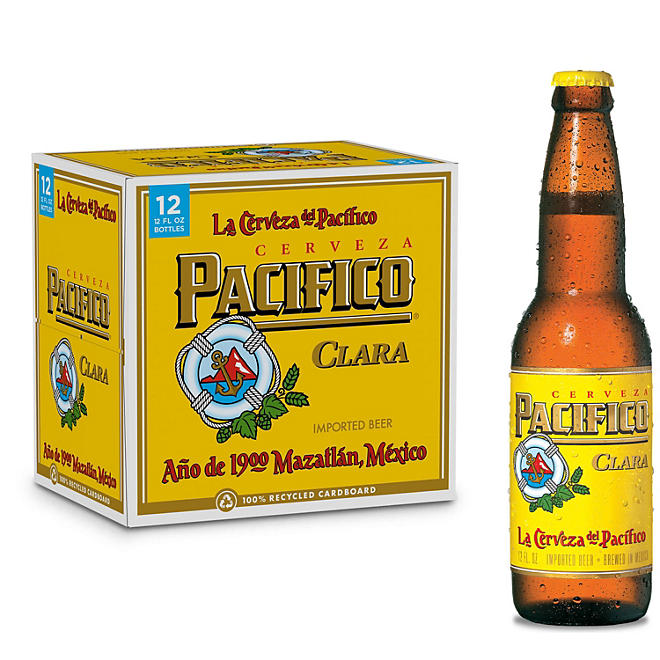 Pacifico Clara Mexican Import Lager Beer (12 fl. oz. bottle, 12 pk.)