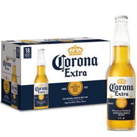 Corona Extra Mexican Lager Beer 12 fl. oz. bottle, 18 pk.