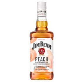 Jim Beam Peach Liqueur Kentucky Straight Bourbon Whiskey, 750 ml