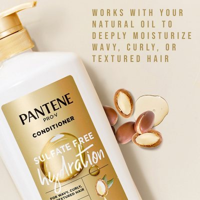 Pantene 38.2 on sale Oz Sulfate Free Hydration Argan Oil Conditioner Wavy Hair (2) Ct