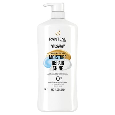 Pantene Pro V Ultimate Care Moisture Repair Shine Shampoo For Damaged Hair And Split Ends 38 2 Fl Oz Sam S Club
