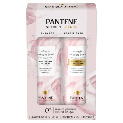 Pantene Pro-V Rosewater Shampoo + Conditioner (17.9 fl. oz., 2 pk.) - Sam's  Club