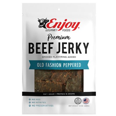 Enjoy Beef Jerky Old Fashion Peppered (12 oz.) - Sam's Club