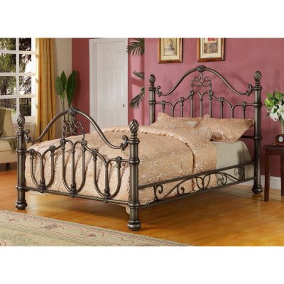 Raleigh Deluxe Metal Queen Bed with Decorative Side Rails - Sam's Club