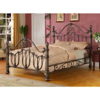 Raleigh Deluxe Metal Queen Bed with Decorative Side Rails