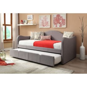 Upholstered Day Bed with Trundle