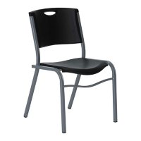 Lifetime Stacking Chair, Black, Choose a Quantity