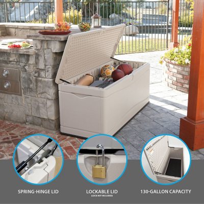 Lifetime Outdoor Storage Deck Box, Desert Sand