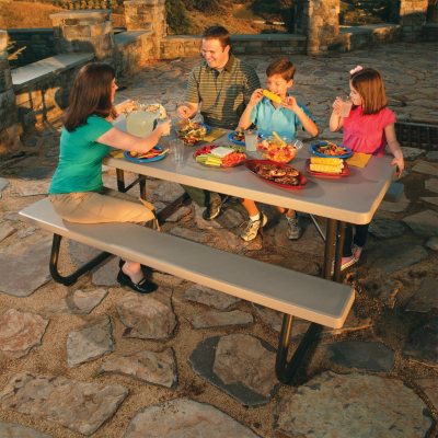 Lifetime fold deals up picnic table