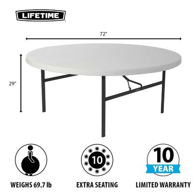 Lifetime round deals folding table