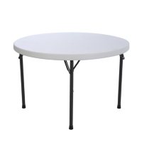 Lifetime 46" Round Commercial Grade Folding Table, White Granite 