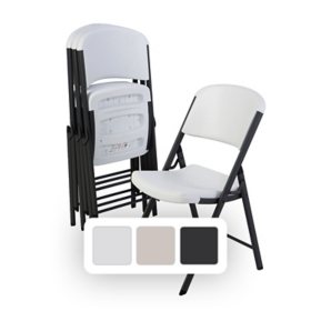 Lifetime Commercial Grade Contoured Folding Chair, Assorted Colors 4 Pack