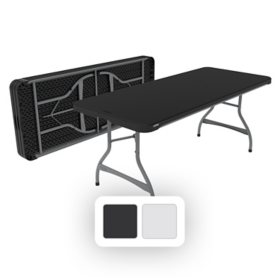  Lifetime Products 280350 Commercial Stacking Folding Table, 6',  Black : Home & Kitchen