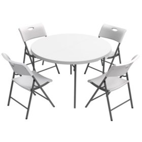 Lifetime Combo 48 Round Fold In Half Commercial Grade Table And