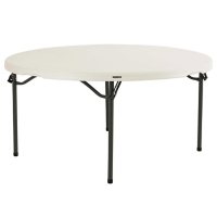 Lifetime 60" Round Commercial Grade Nesting Folding Table, Choose a Color