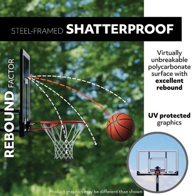 Lifetime Height Adjustable In-Ground Basketball Hoop (54 Polycarbonate  Backboard)