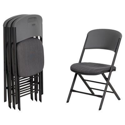 Lifetime black folding online chairs