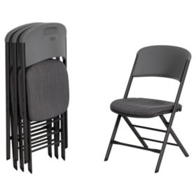 Lifetime Padded Commercial Folding Chair, 4 Pack, Choose a Color
