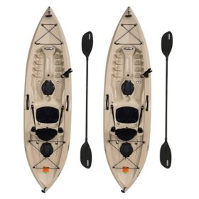 Lifetime 10' Tamarack Angler Kayak, 2 Pack With Paddles