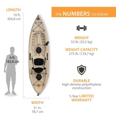 Lifetime Tamarack Angler 10ft Fishing Kayak (Paddle Included