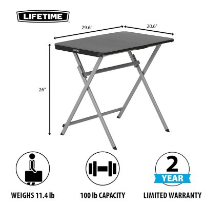 Lifetime 80623 30 inch Personal Black Folding Table