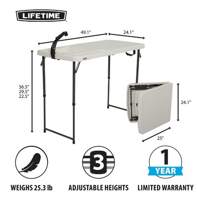 Lifetime 4 Foot Fillet Table Almond 280560