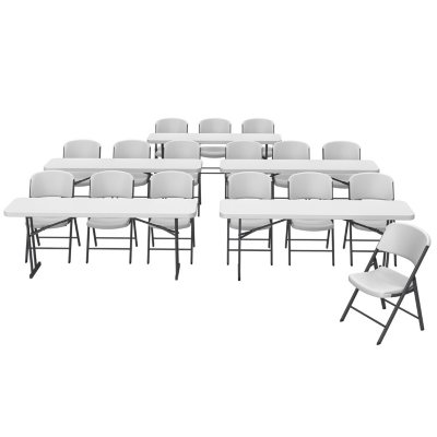 Lifetime Combo 5 6 L X 18 W Seminar Tables And 16