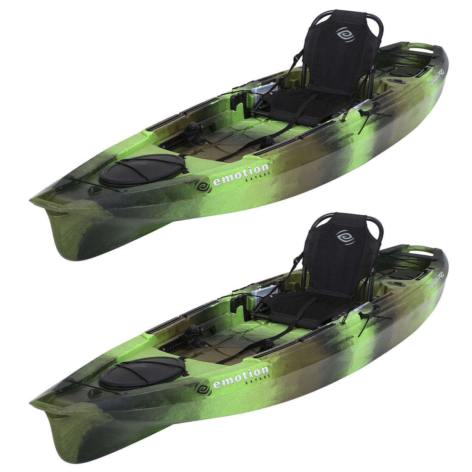 2 Pack: Emotion Stealth Pro Angler 118 Fishing Kayak