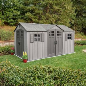 Lifetime 15' x 8' Rough Cut Outdoor Storage Shed Dual Entry
