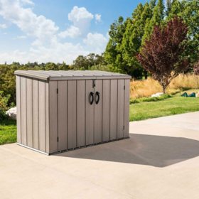 Lifetime 75 cu. ft. Horizontal Storage Shed, Light Brown