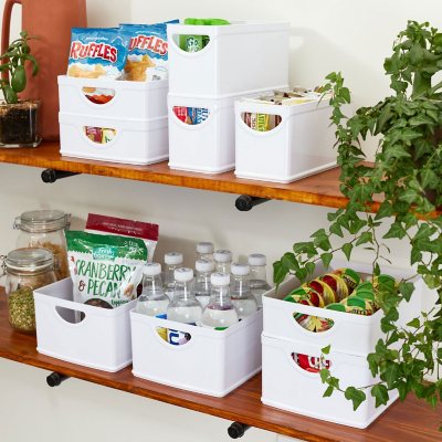 iDesign 9-Piece Recycled White Stacking Kitchen and Pantry Storage Set
