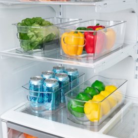 2-Pack Cooks Innovations Fridge Monkey Mat Refrigerator Organizer - Stacks Cans and Bottles for Easy Storage - Black, Gray