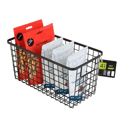 Smart Design 4 Pack Nestable Basket Organizer with Handles 9 x 12 x 6 -  Sam's Club