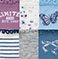 Blue/Purple, variant on Limited Too Girls 6-Pack Lettuce Edge Quarter Crew Sock