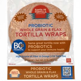 Probiotic Whole Grain and Flax Tortilla Wraps