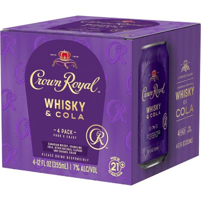 Crown Royal Whiskey and Cola (355 ml, 4 pk.) - Sam's Club