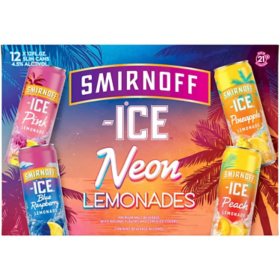 Smirnoff Ice Neon Lemonade Variety Pack (12 fl. oz. can, 12 pk.)