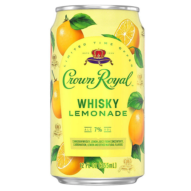 Crown Royal Whisky Lemonade Cocktail 12 fl. oz. can, 8 pk.