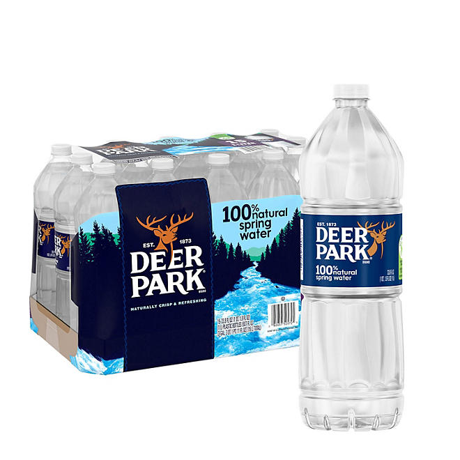 Deer Park 100% Natural Spring Water 1 L, 15 pk.