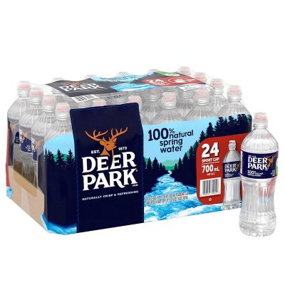 100 Bulk Pack 20 Ounce Water Bottles - White Bottle With Blue Lids