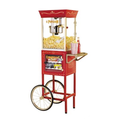 Nostalgia NKPCONCRT10RD Concession Popcorn Cart - Red