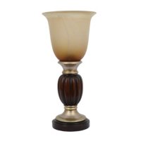 Vintage-Style Lamp with Alabaster Glass Shade