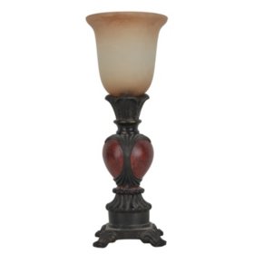 Vintage-Style Lamp with Alabaster Glass Shade
