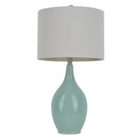 Jeannie Bottle Table Lamp, Spa Blue