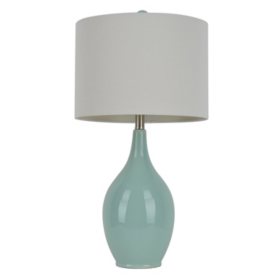 Jeannie Bottle Table Lamp, Spa Blue