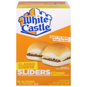 White Castle Classic Cheese Sliders, Frozen, 18 ct.