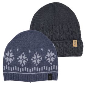 Free Country Men's Knit Beanie 2 pack