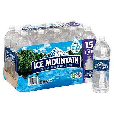 Ice Mountain 100% Natural Spring Water (1L / 15 pk) - Sam's Club